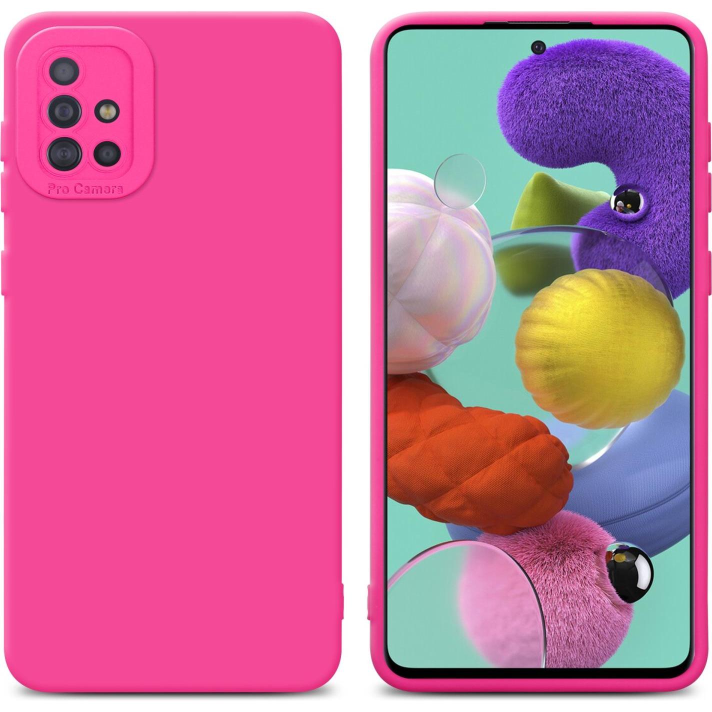 Cadorabo Hülle für Samsung Galaxy A51 4G / M40s im TPU Fluid LM162 Style (Samsung Galaxy M40s), Smartphone Hülle, Pink