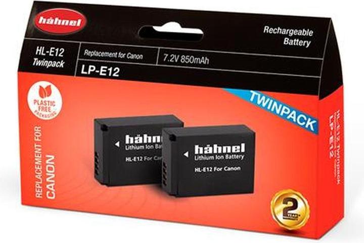 Produktbild Hähnel HL-E12, 2er Kamera-Akku ersetzt Original-Akku LP-E12 7.2 V 850 mAh (Kamera Akku)