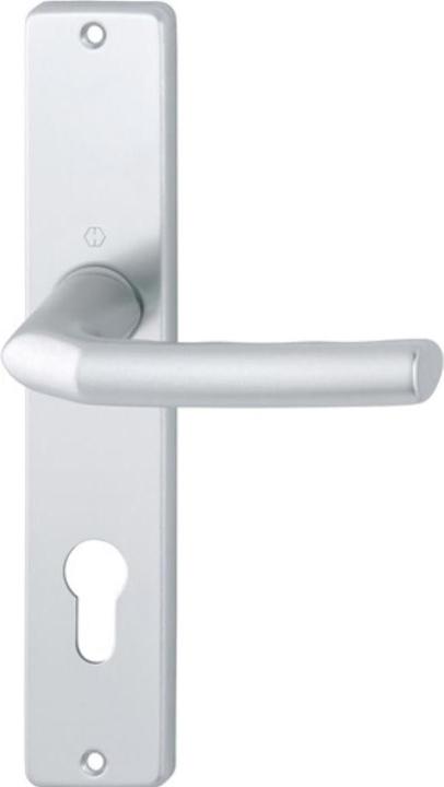 Actual product image Hoppe Long plate set Birmingham 1117/202SP Aluminium F1 PZ 72 mm DIN left / right (Door plate set)