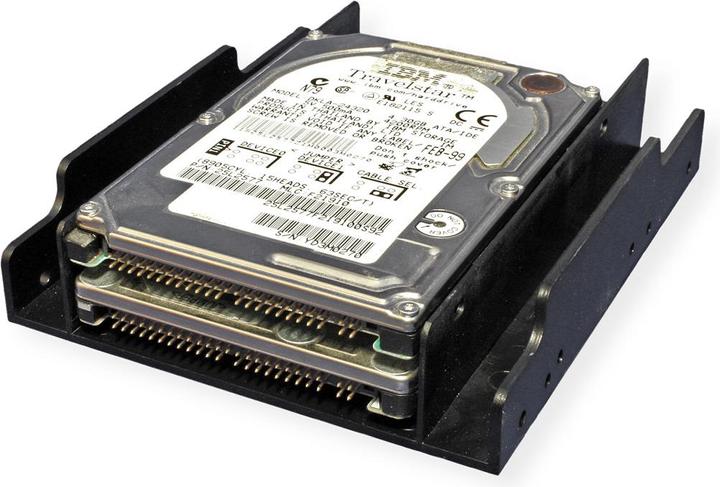 Actual product image Secomp Mounting adapter, style 3.5, frame for 2x 2.5 HDD, black