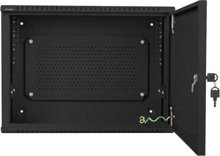 Produktbild Lanberg Nástěnná jednodílná skříň 19", 4U+3U/540x200, (dodávané složené), nízkoprofilová, plné dveř (4 HE)