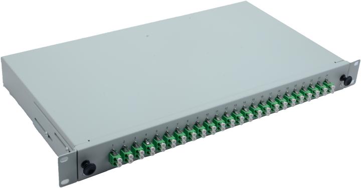 Helos LWL 19" Spleissbox 24 x LC/APC Duplex OS2, spleissfertig, grau