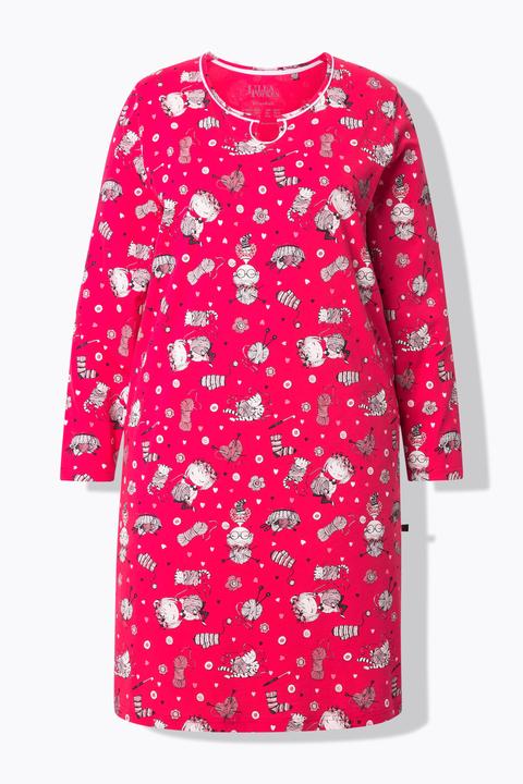 Produktbild Ulla Popken Bigshirts, 2er-Pack, Katzen, Rundhals, Langarm (42, 44)