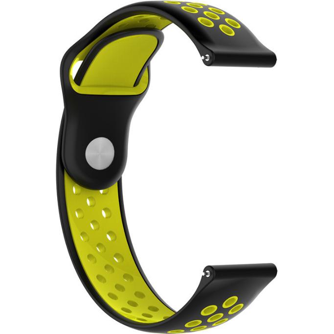 Thumbnail - Strap-it Sportarmband (Silikon, Unite), Uhrenarmband, Schwarz, Gelb, Mehrfarbig