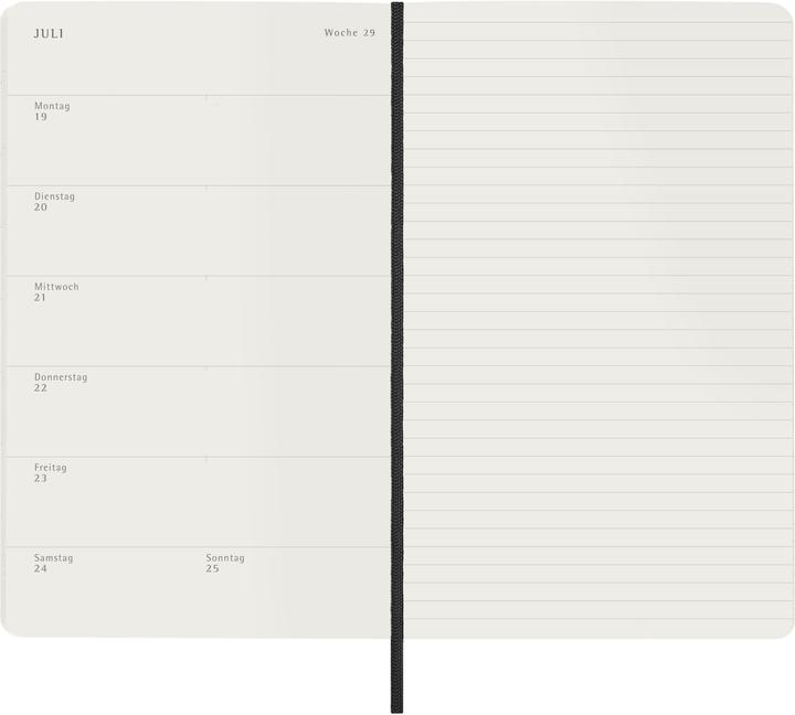 Actual product image Moleskine Wochen-Notizkalender - Deutsche Ausgabe L/A5 Schwarz 2027 (A5, 1 week / 1 page)