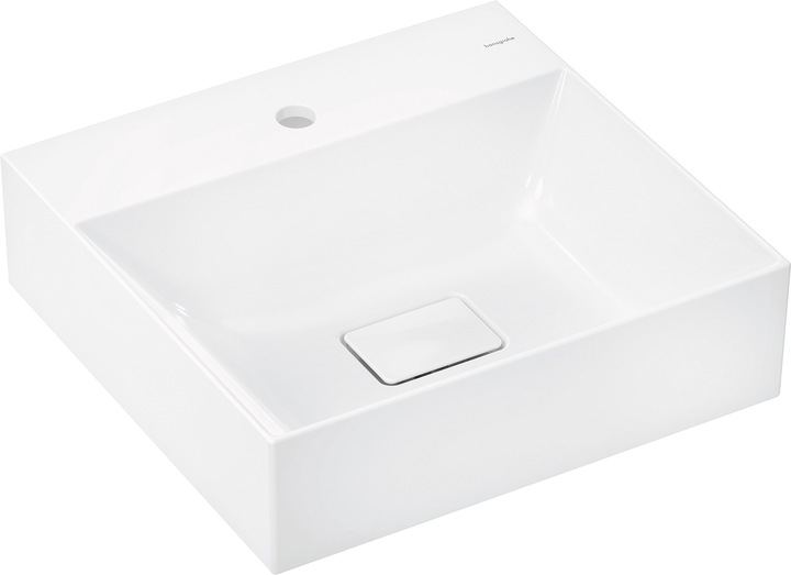 Produktbild hansgrohe Xelovos E Handwaschbecken, ohne Überlauf, 500x480mm, SmartClean, geschliffen, mit Ablaufg (512 mm, 500 mm)