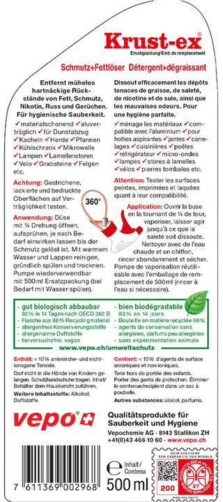 Actual product image Krust-ex Dirt+grease remover antibacterial replacement pack