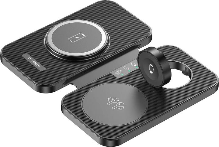 Produktbild Choetech T616-F 3in1 inductive charger compatible with Apple and Samsung devices - black (15 W)