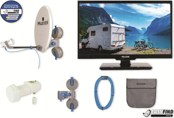 Falcon TV Camping Set Easyfind/Maxview Pro inkl. LED-TV 22 (56 cm)