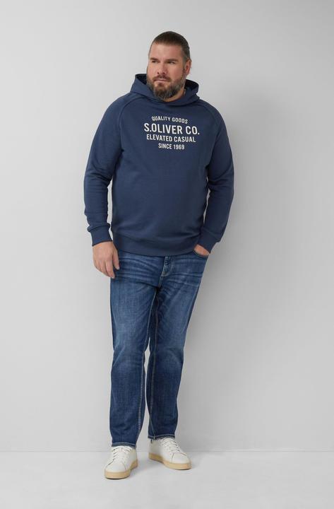 Produktbild s.Oliver Sweatshirt Kapuzenpullover mit Raglanärmeln und Frontprint (XXL)