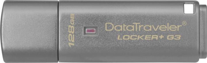 Actual product image Kingston USB flash drive DataTraveler Locker+ G3 128 GB (128 GB, USB 3.1, USB-A)