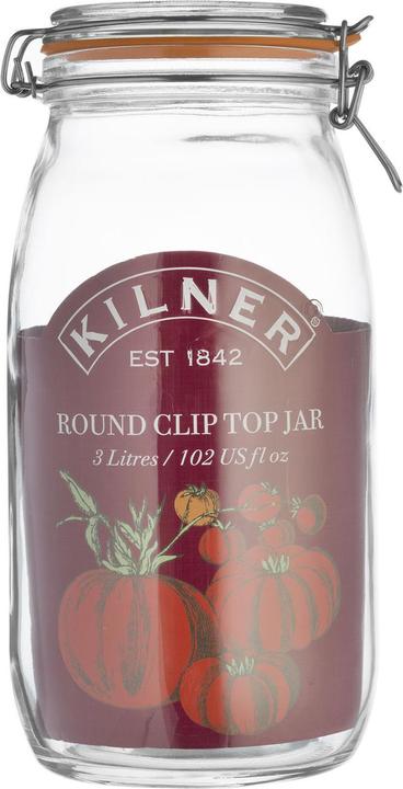 Produktbild Kilner 3L Round Cliptop Jar Glass Storage Container Canister Valuable Jar, Glass, 3L (3 l)