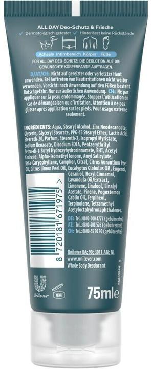 Produktbild Rexona OCEAN RUSH MEN Ganzkörper-Deocreme 75 ml (75 ml)