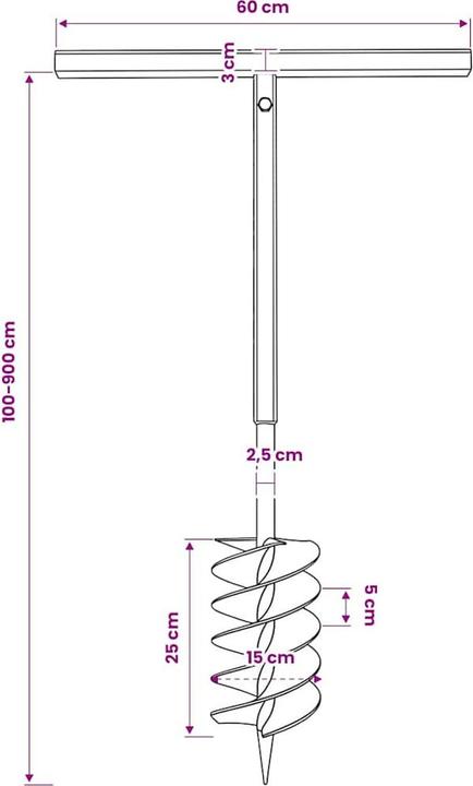 Actual product image vidaXL Erdbohrer (150 mm)