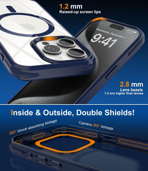 Produktbild Cadorabo iPhone 15 PRO MAX Hülle MagSafe kompatibel Case (Apple iPhone 15 Pro Max)