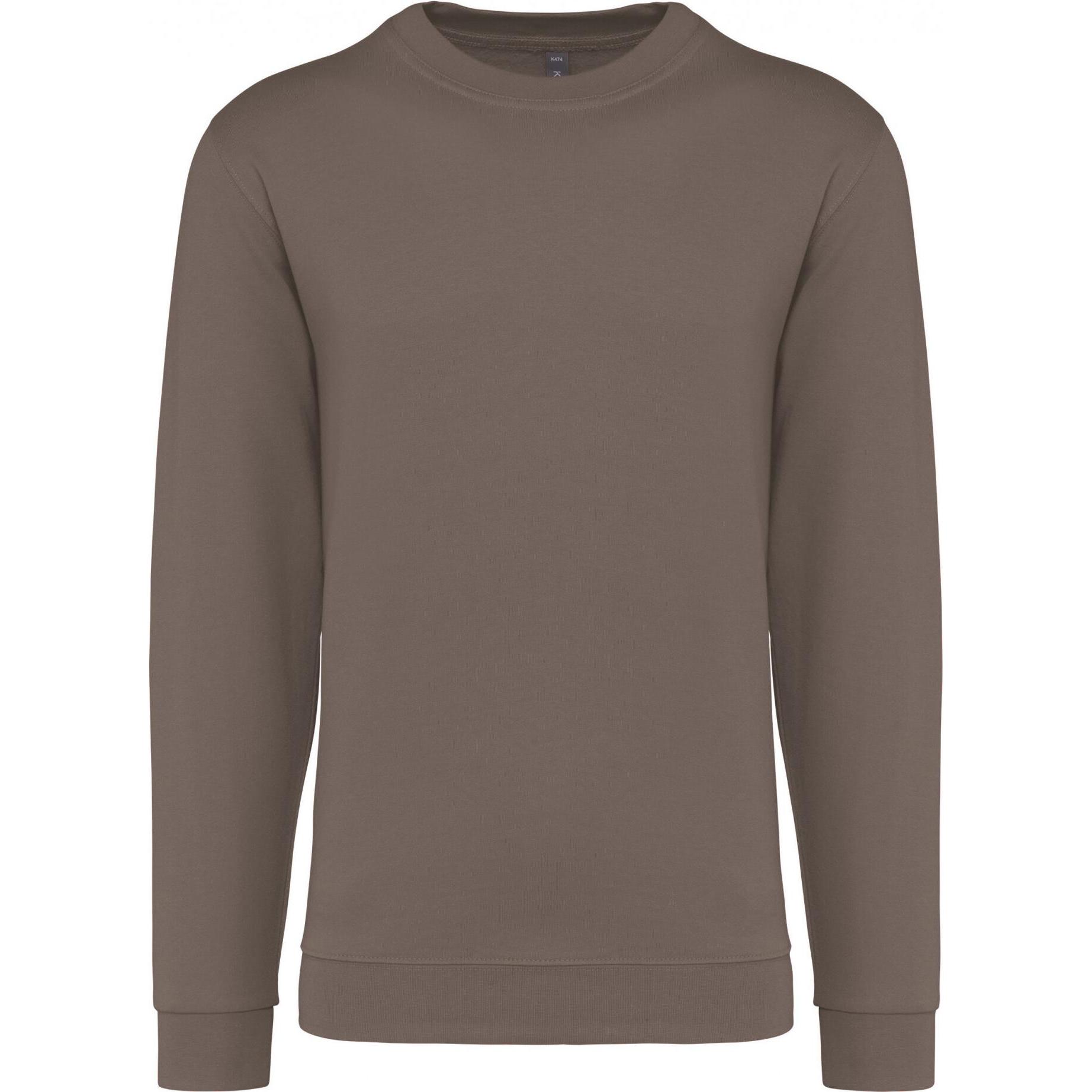 Kariban, Pullover, Sweatshirt mit Rundhalsausschnitt, Braun, (3XL)