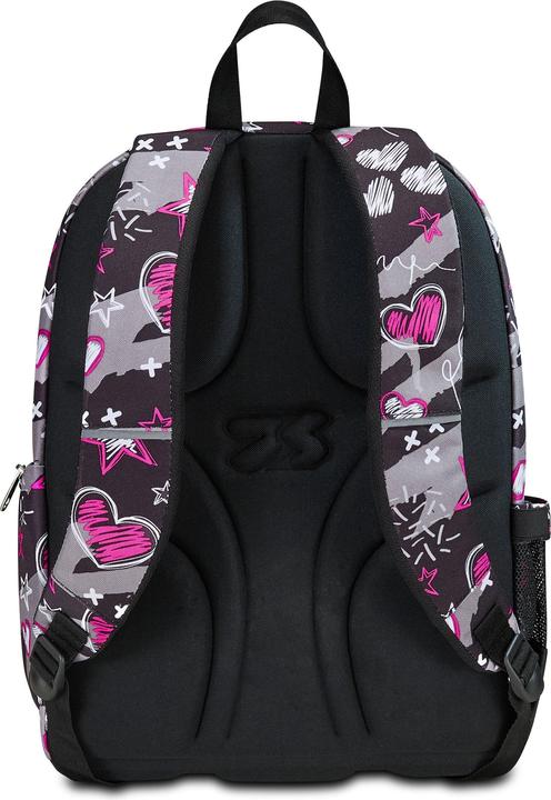 Actual product image Seven Advanced School Backpack Draft Heart Black (32 l)