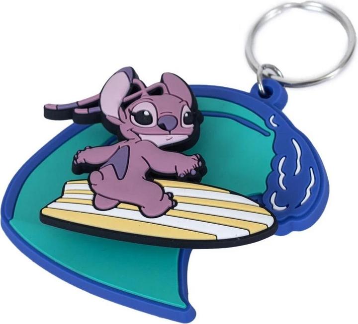 Actual product image Lilo & Stitch Surf PVC Angel Keyring