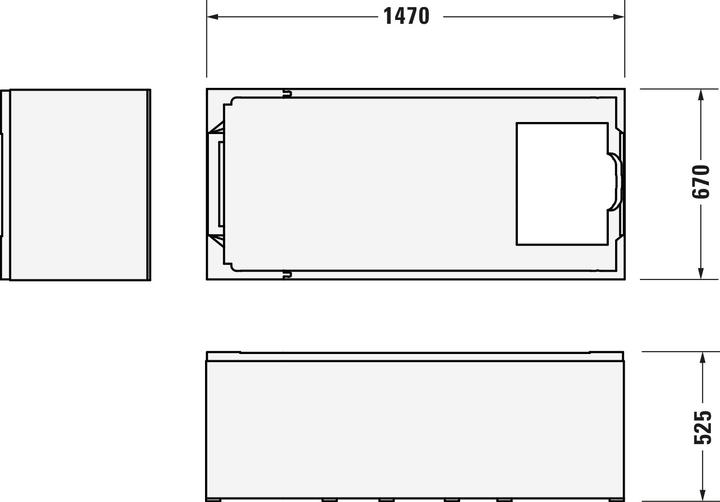 Actual product image Duravit Bathtub No 1 1 Back slopes white 1500x700mm (95 l, 150 cm, 70 cm)