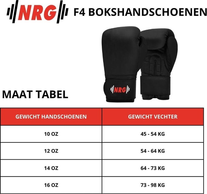 Image du produit NRG Fitness Articles d'arts martiaux| NRG-F4-14OZ (14 OZ)