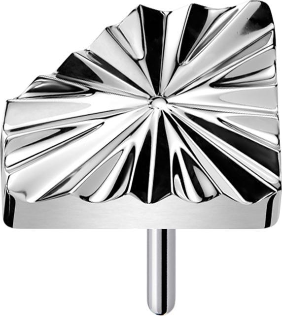 Immagine prodotto Star Piercing Threadless Diamantschliff Scheibe Diamant silber (senza ottone, Titanio)