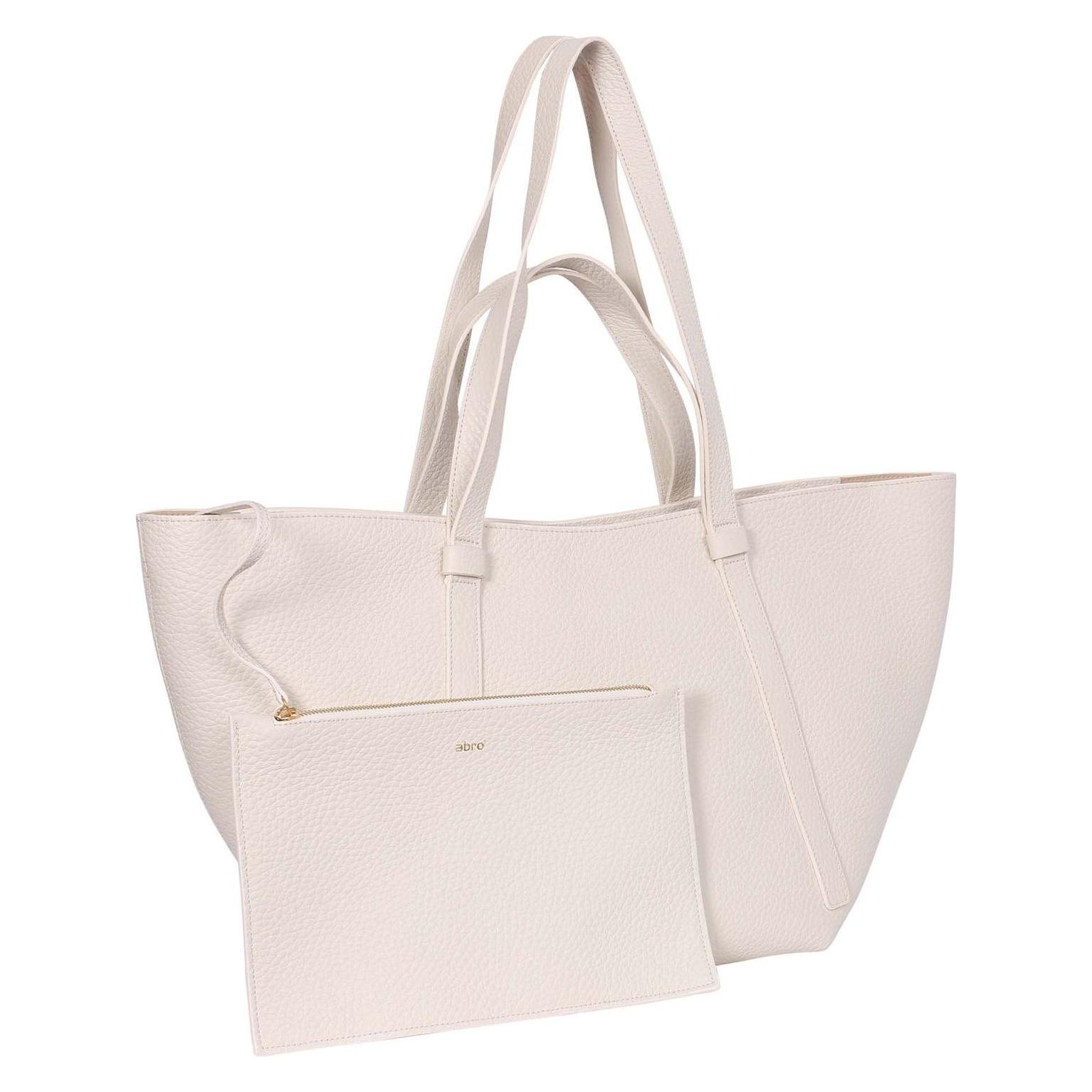 Abro, Damen, Tasche, Leather Tekla Shopper Cosmo, Beige