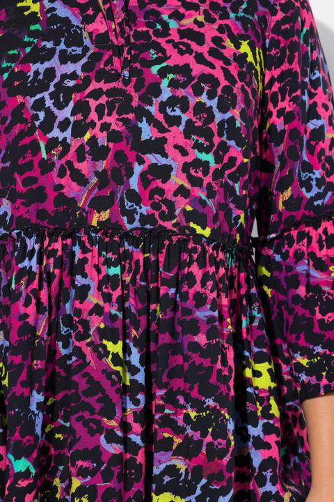 Image du produit Angel of Style Bluse, A-Linie, farbiger Leo-Print, Volants (50)