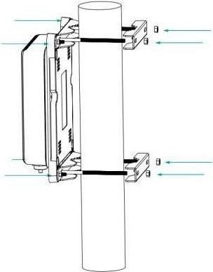 Produktbild Allnet Switch unmanaged outdoor 3 Port Gigabit 100W zbh. Mast-Montage/Pole-Mount Kit (3 Ports)