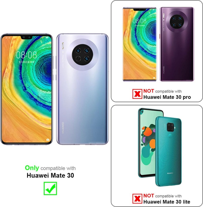 Actual product image Cadorabo Book Invisible Magnet Cover (Mate 30)