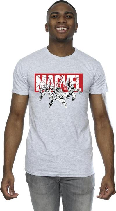 Actual product image Mens Comics Hero Group T-Shirt (5XL)
