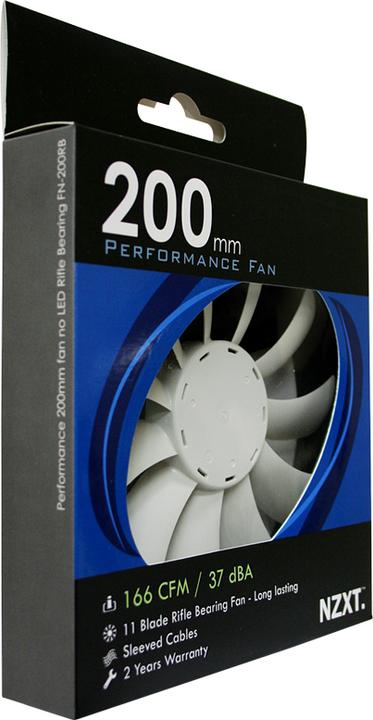 Produktbild NZXT FS-200 Enthusiast Silent Case Fan, blue LED - 200mm (200 mm)