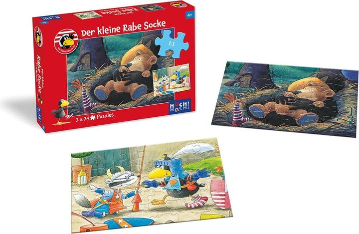 Immagine prodotto 881984 - La piccola calza del corvo - 2x puzzle, 24 pezzi ciascuno (edizione DE) (24 pezzi)