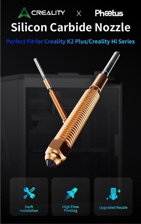 Image du produit Creality x Phaetus Silizium-Düse 0.4 mm (Tube de grenaillage)