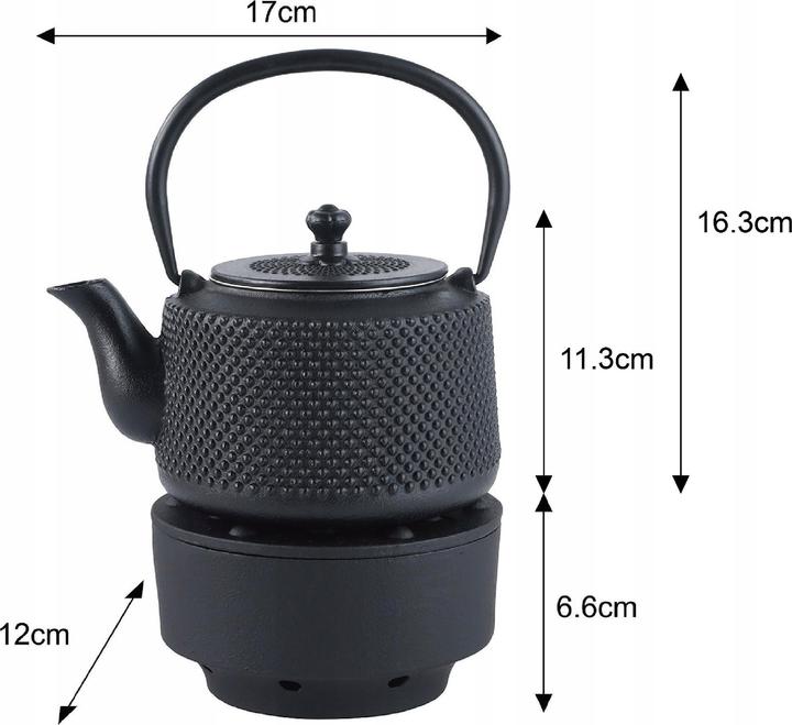 Productafbeelding Kinghoff Theepot met rechaud (0.80 l)