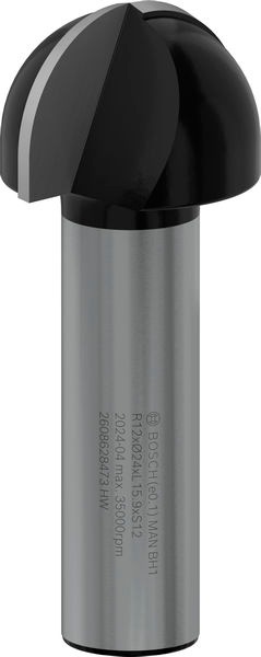 Produktbild Bosch Professional Zubehör Hohlkehlfräser, 12 mm, R1 12 mm, D 24 mm, L 15,9 mm, G 57 mm