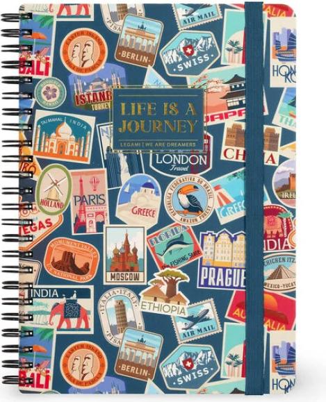 Legami Heft lin.Spiralbind.15X21 0048 Travel