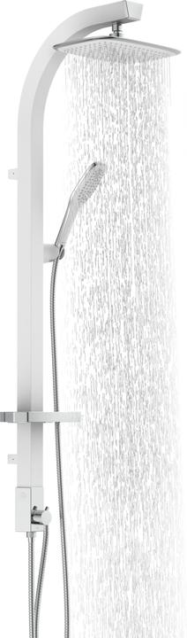 Produktbild Schütte Regendusche Bad MADAGASKAR Überkopfbrause-Set Weiss Chrom Duschsystem Regenbrause 60065