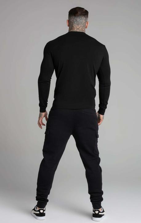 Actual product image Siksilk Sweatpants Black Essential Cargo Jogger (XL)