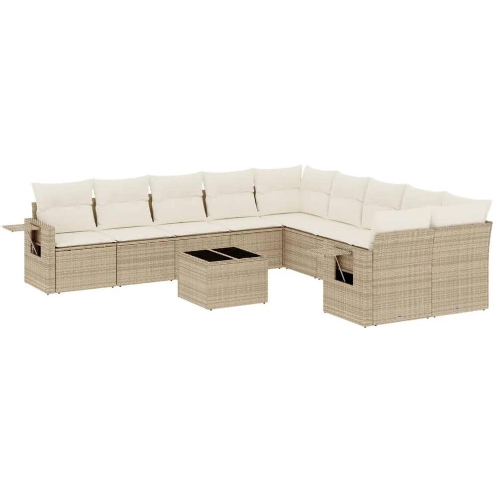 VidaXL, Gartenlounge, 10-tlg. Garten-Lounge-Set mit Kissen