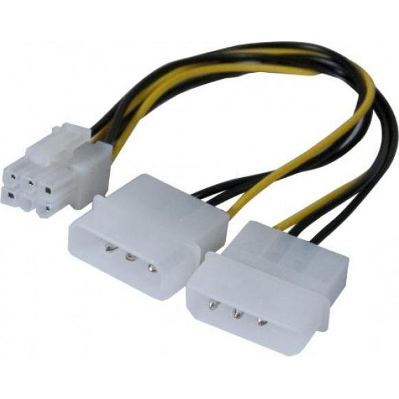 Exertis Connect Adapterkabel Molex (m) zu PCI-E (w), 25 cm, Interne Kabel (PC)