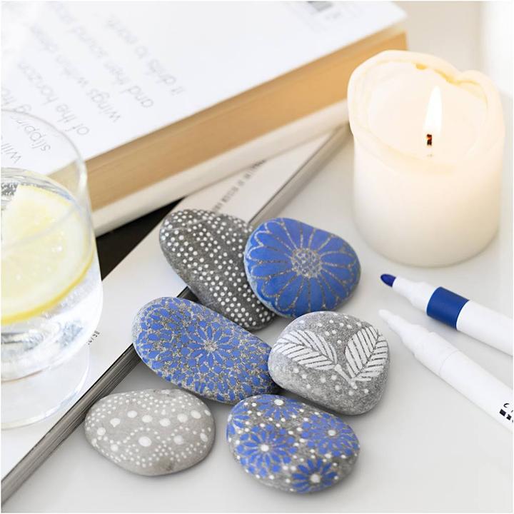 Produktbild Creativ Company Bastelset Steine bemalen Blau