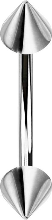 Immagine prodotto Star Piercing Banana argento con due coni (senza ottone, Acciaio chirurgico 316L)