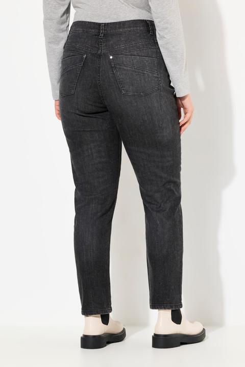 Immagine prodotto Ulla Popken Mom jeans con taglio della gamba ampio, rivetti e cintura comoda (42)