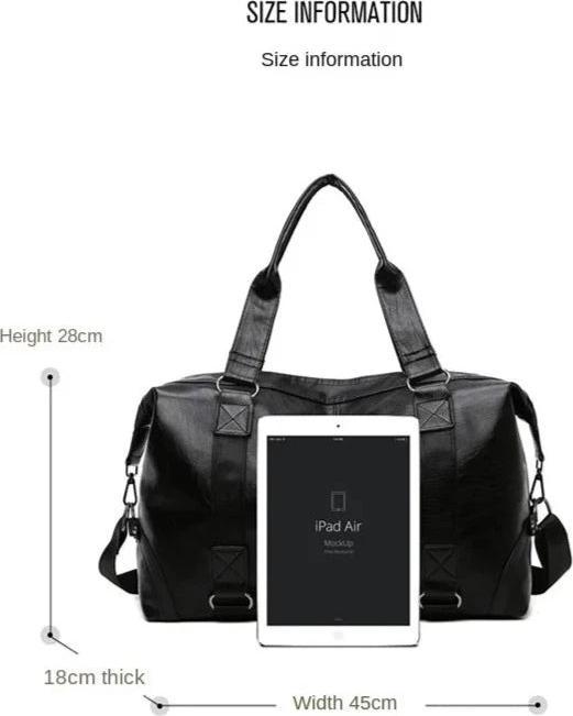 Actual product image Only-Bags.Store Business PU travelling handbag, soft leather structure, shoulder bag, sports training, large