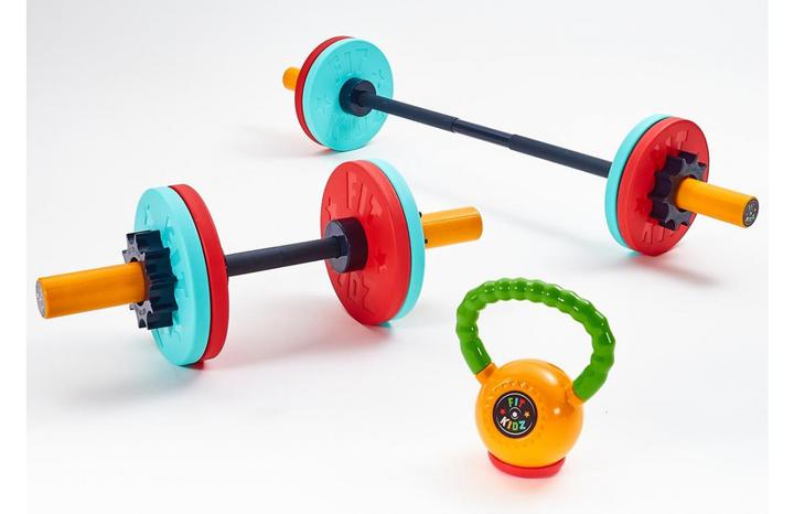 Produktbild Fitkidz Barbell & Bumper Plate Set (4 x 2.5 kg)