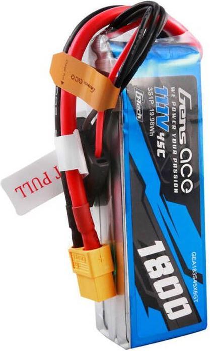 Produktbild Gens Ace G-Tech 1800mAh 11.1V 45C 3S1P Lipo Battery Pack with XT60 Plug (11.10 V, 1800 mAh)