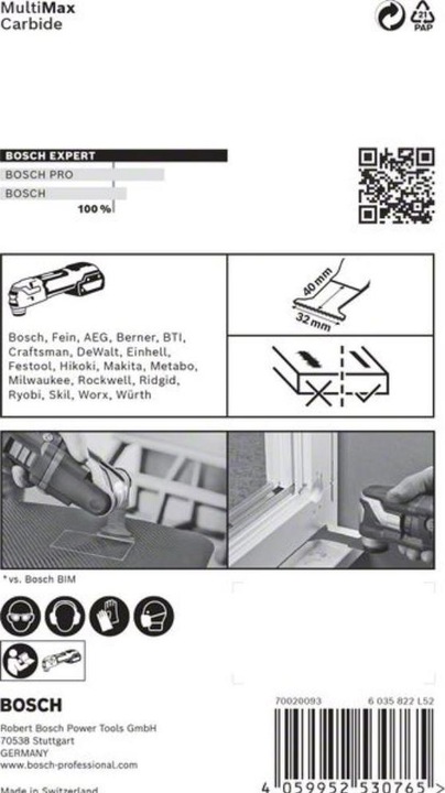 Produktbild Bosch Professional Zubehör EXPERT MultiMax AIZ 32 APIT Blatt für Multifunktionswerkzeuge, 32 mm