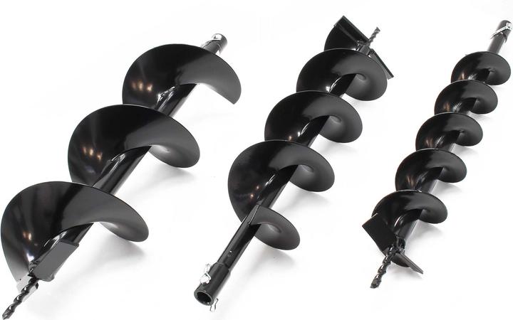 Actual product image Wiltec Ground Drill Set 52cc 1.4kW including Earth Auger Drill Bits 100mm, 150mm & 200mm