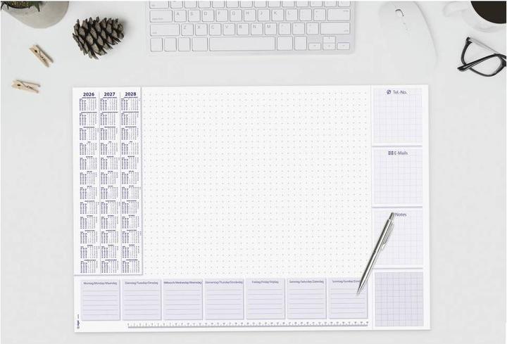 Image du produit Sigel Schreibtischunterlage Lilac 2026/2027/2028 weiss/lila Papier 59,5 x 41,0 cm, 30 Blatt