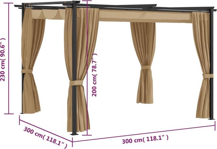 Image du produit vidaXL Pavillon (300 cm, 300 cm)